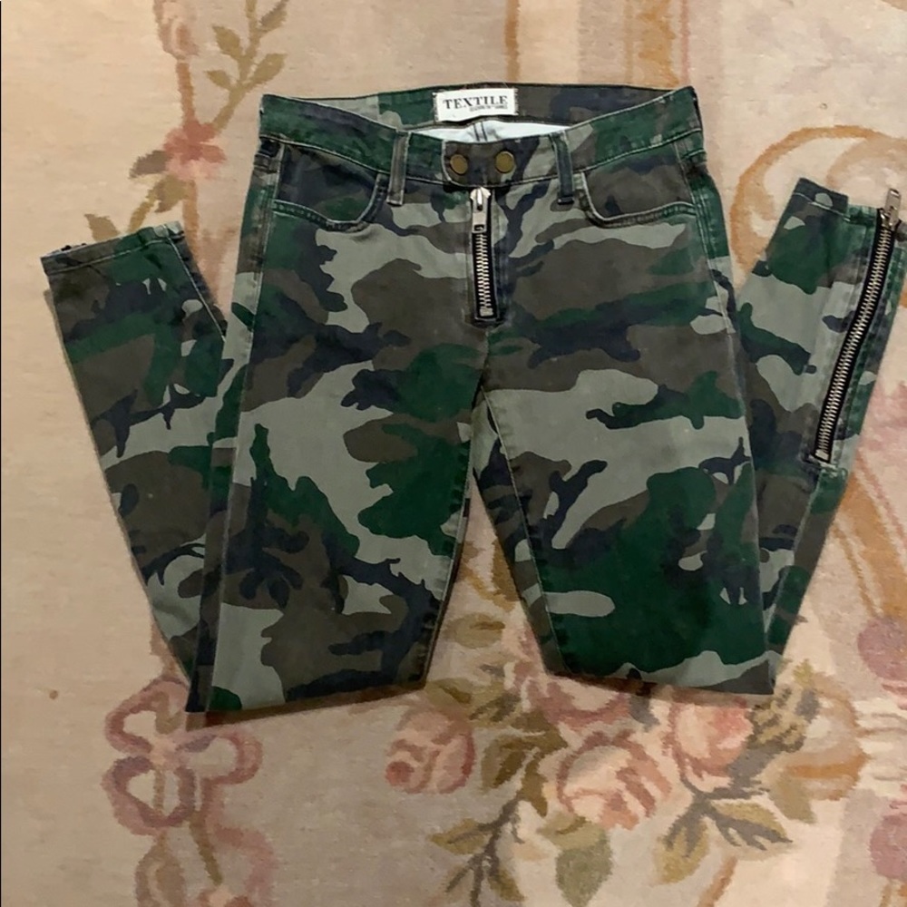 Elizabeth and James Army Jean Zipper Bottom S 26